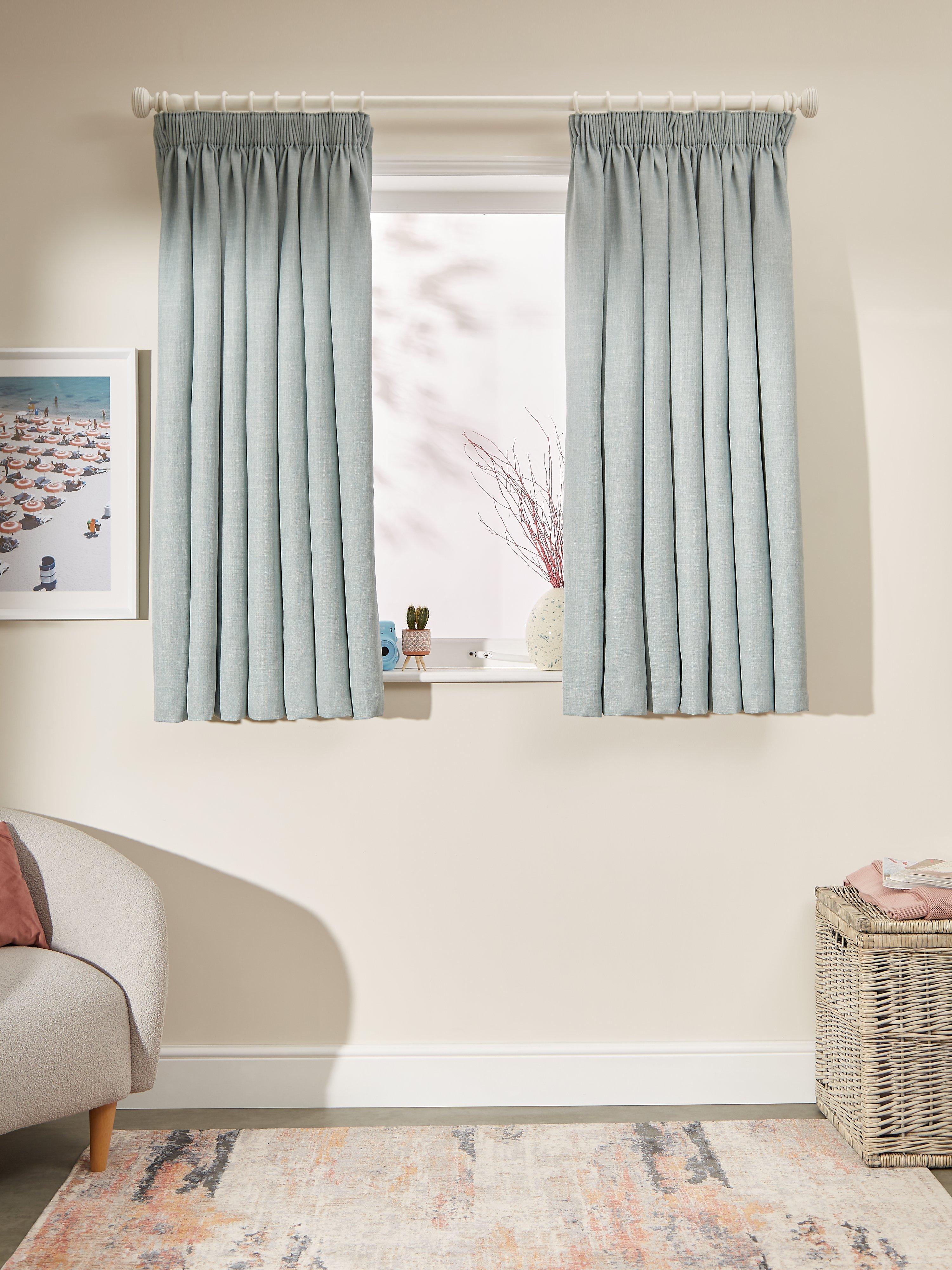 John Lewis blackout lined pencil pleat curtains, 274cm drop, imported from the UK