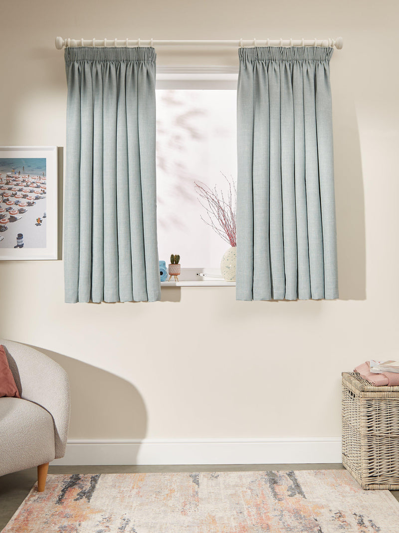 John Lewis blackout lined pencil pleat curtains, 274cm drop, imported from the UK