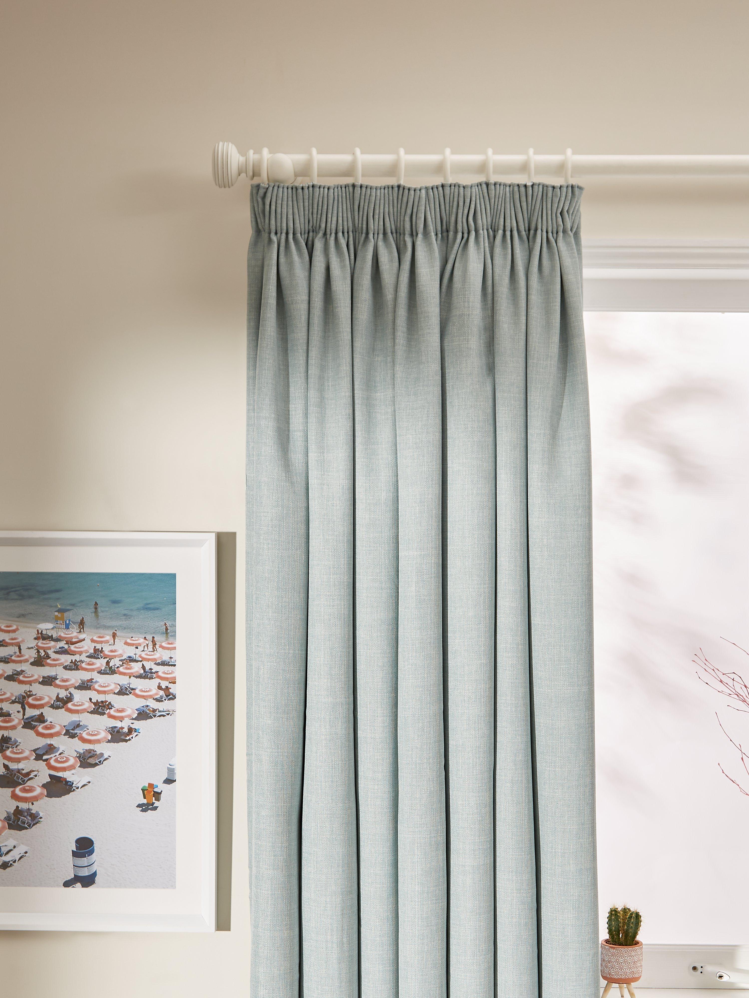 John Lewis blackout lined pencil pleat curtains, 274cm drop, imported from the UK