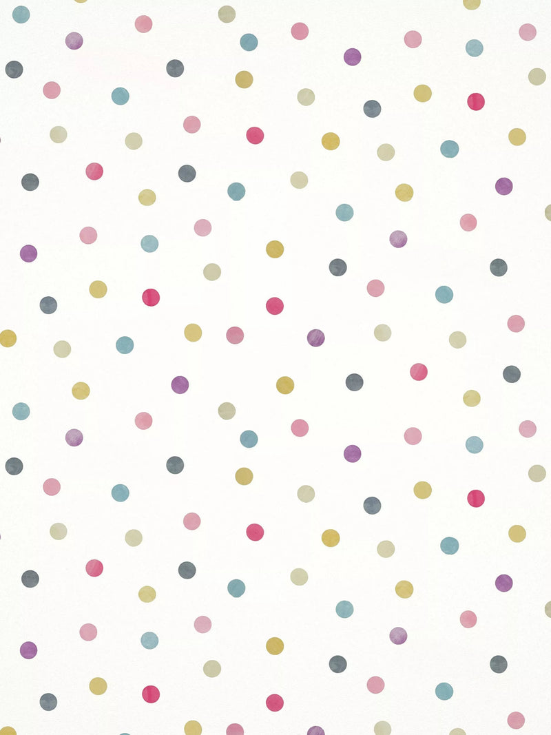 Wallpaper with Randomly Placed Spots for Creative Play