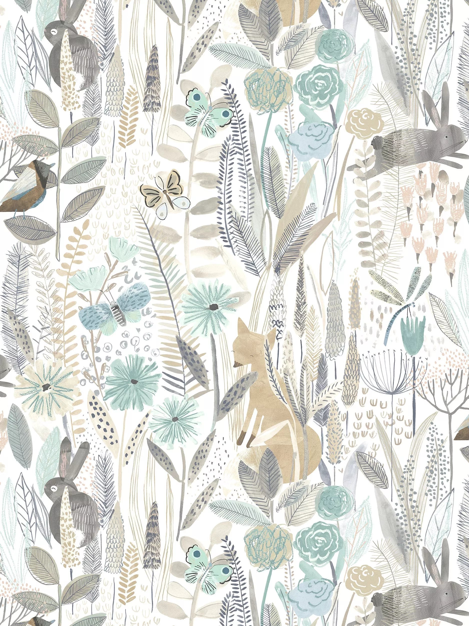 Harlequin Hide and Seek Hand-Painted Wallpaper