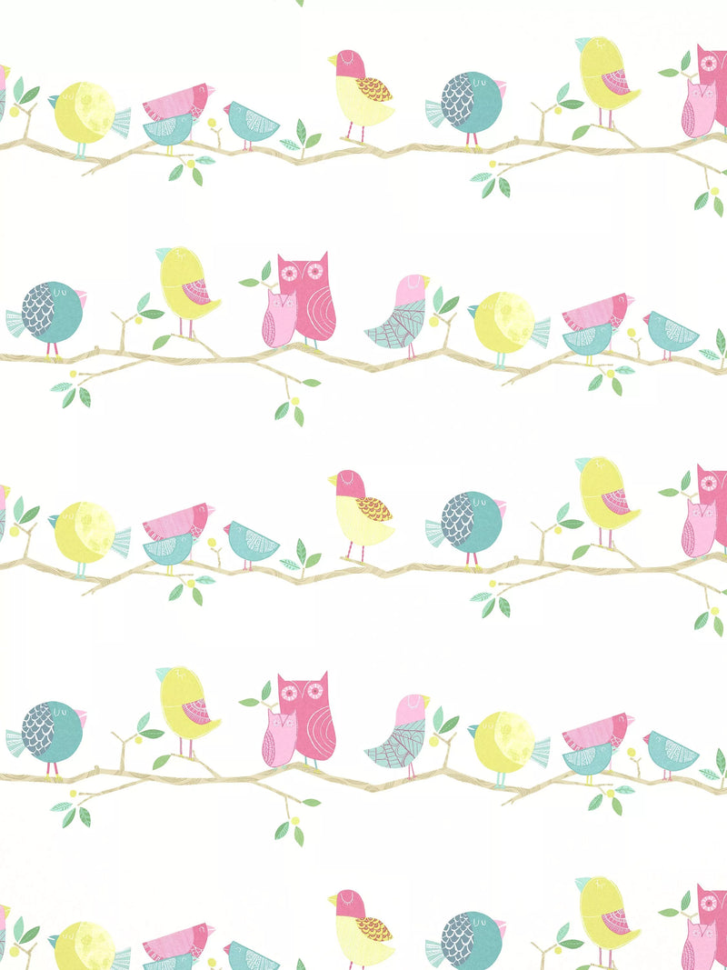 Harlequin woodland owl design wallpaper, UK version
