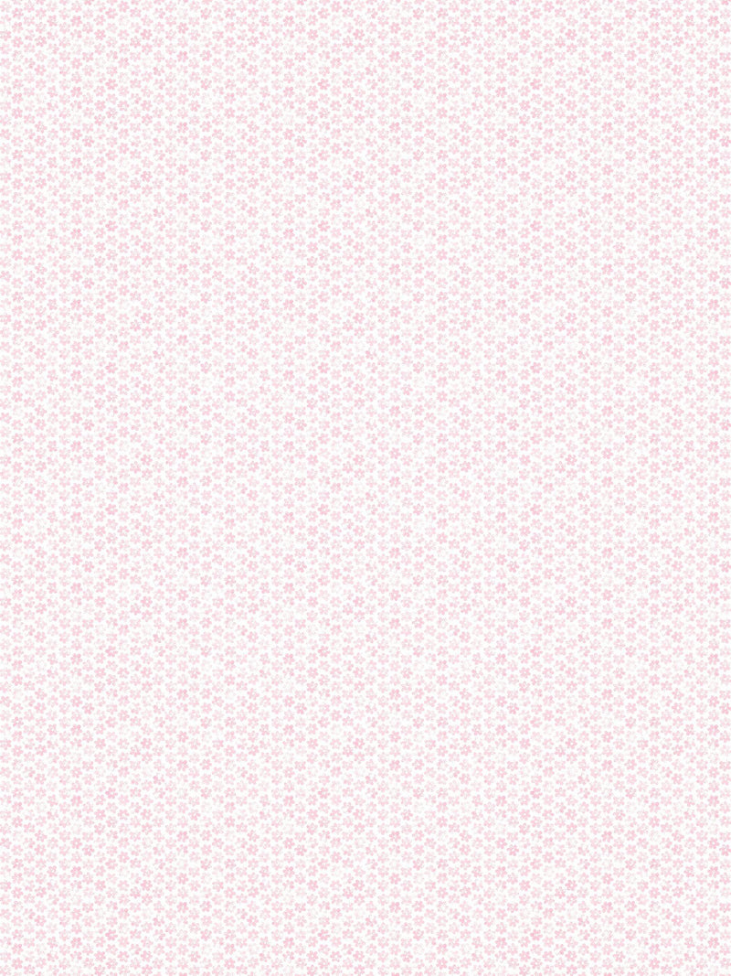 Daisy Motif Wallpaper with Loose-Drawn Design