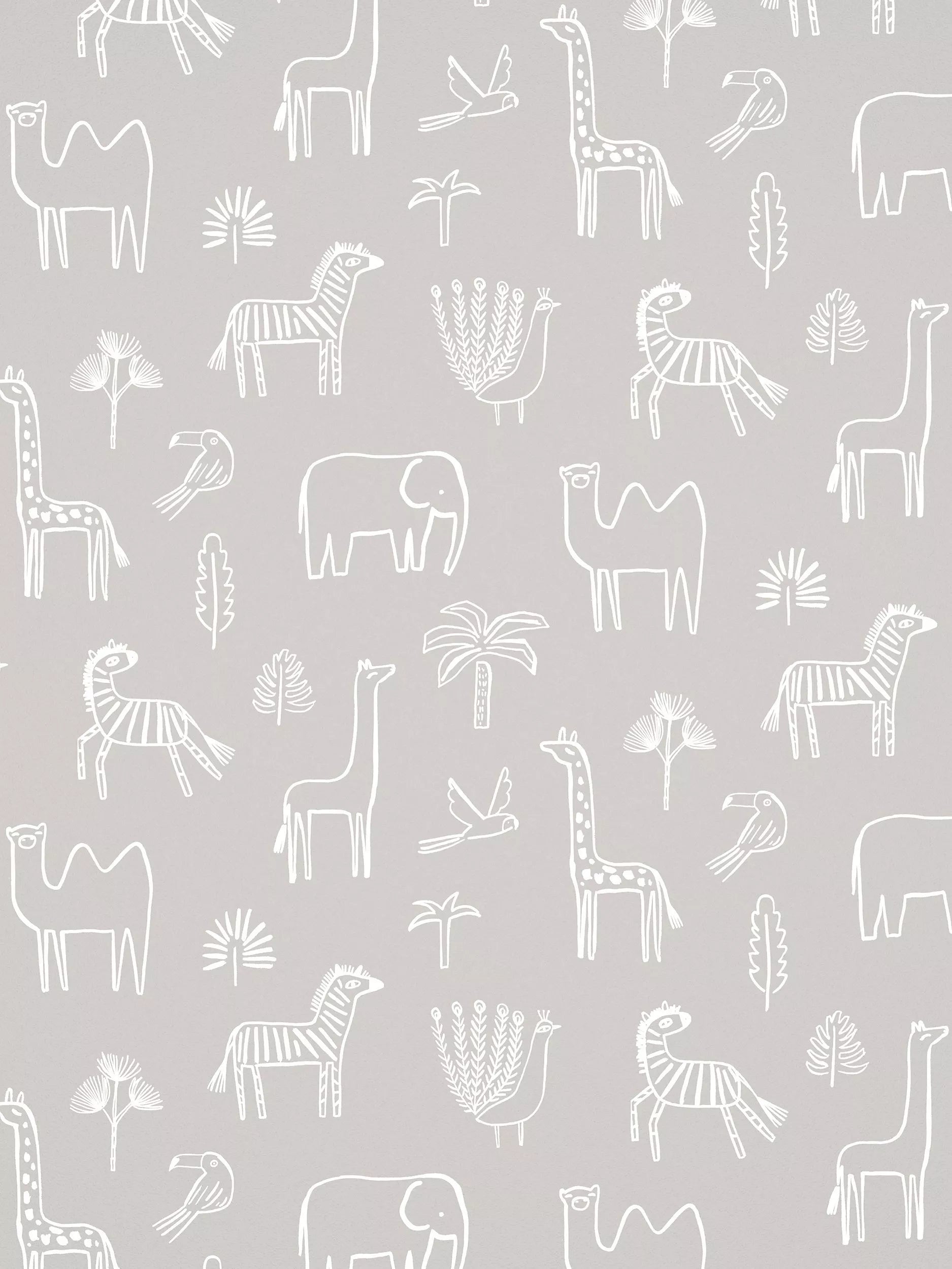 Harlequin funky jungle wallpaper with African animals, UK version