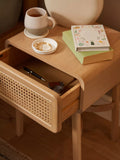 John Lewis rattan storage bedside table with natural finish, UK version