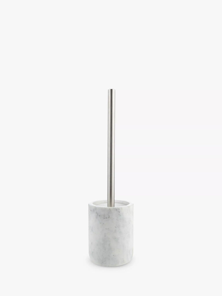 John Lewis White Marble Toilet Brush