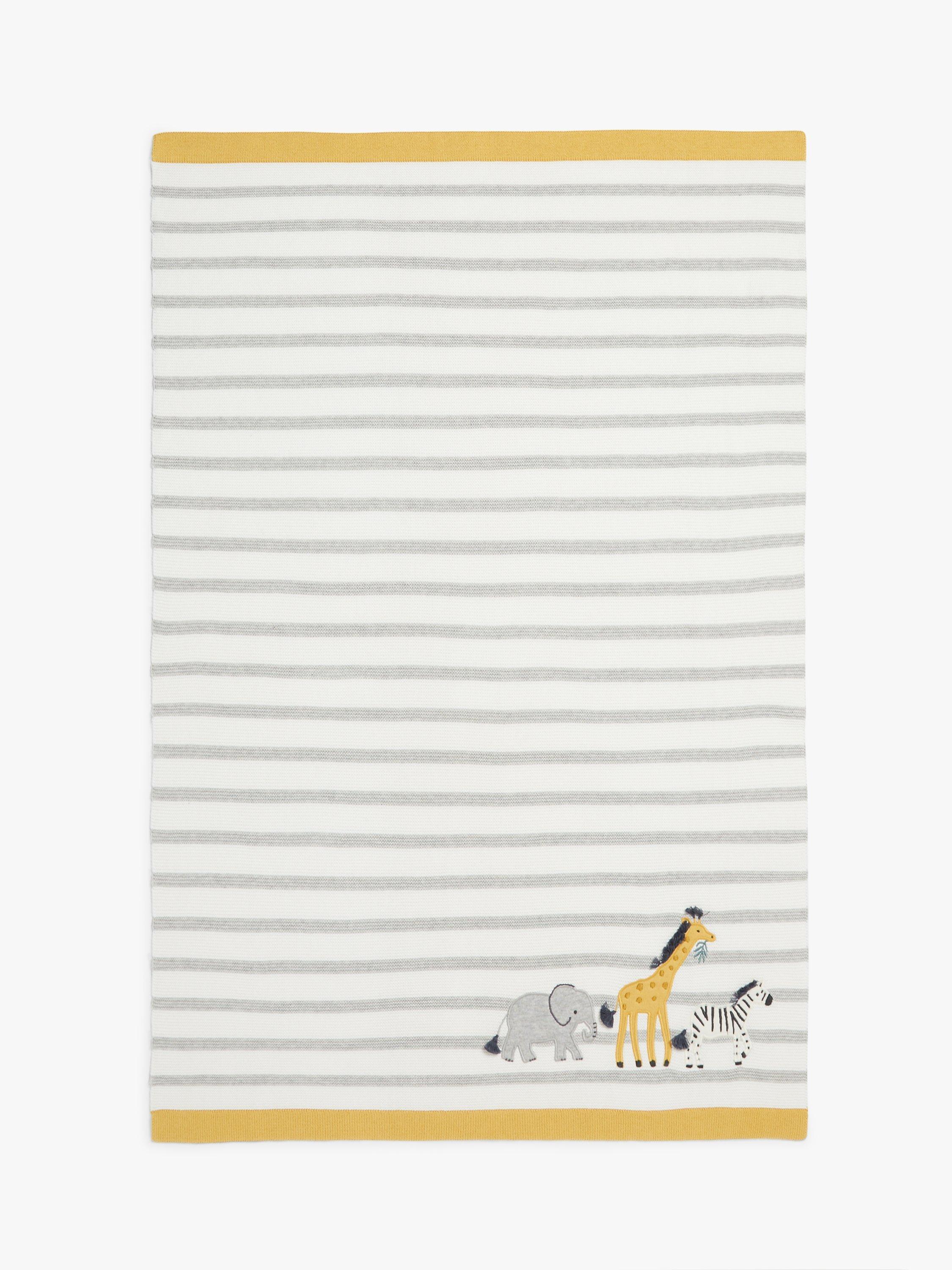 John Lewis Safari Friends cotton baby blanket, UK version