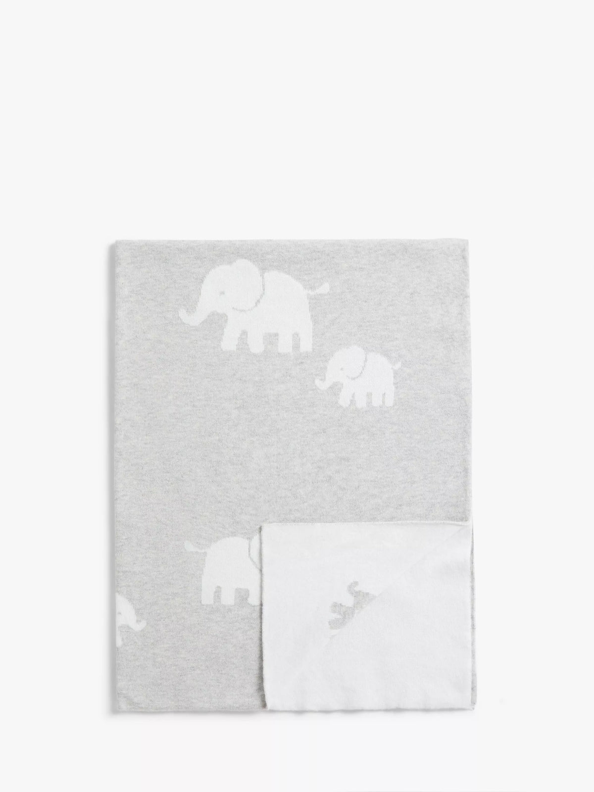 John Lewis Safari Elephant cotton baby blanket 100x75cm (British brand)