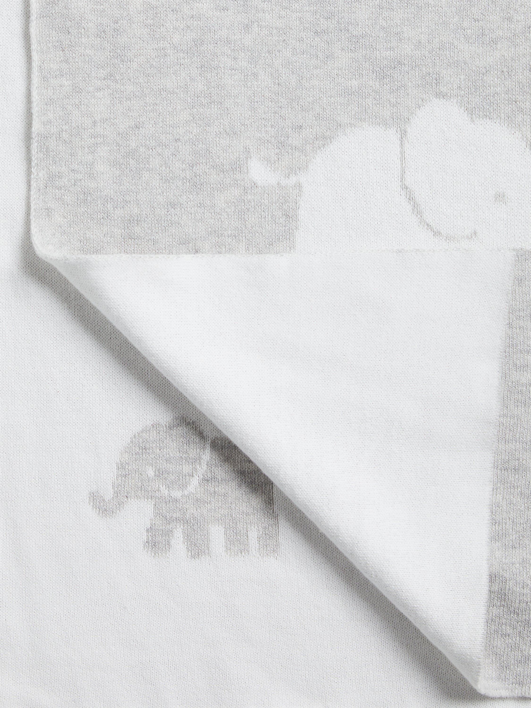 John Lewis Safari Elephant cotton baby blanket 100x75cm (British brand)