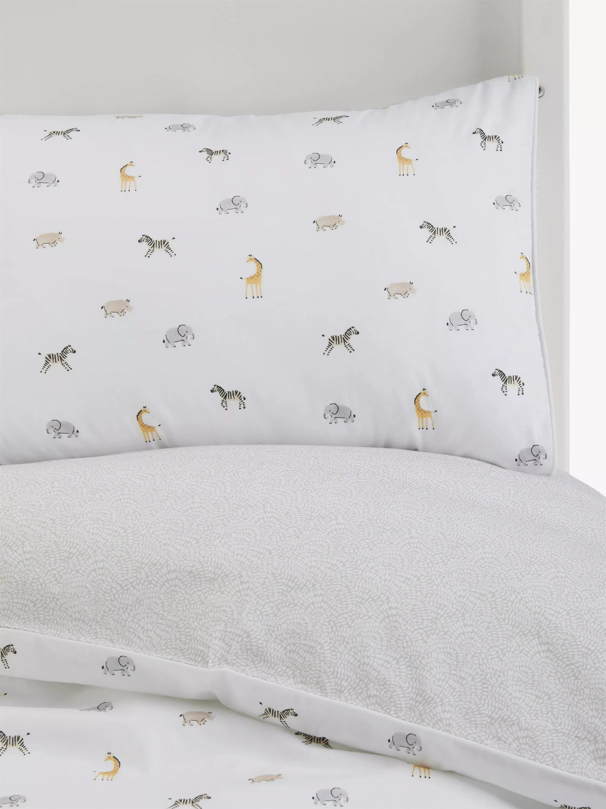 John Lewis Safari Ditsy Print Cotton Duvet Cover and Pillowcase Set 120 x 140cm