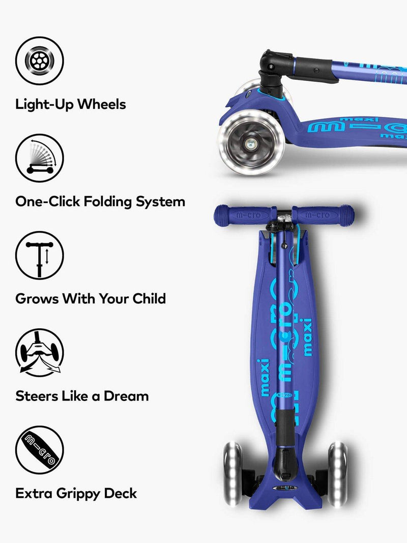 Micro Scooters Maxi Deluxe Foldable LED scooter, UK version
