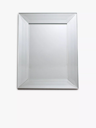 John Lewis Gallery Direct Ferrara Rectangular Bevelled Glass Frame Wall Mirror 121 x 90.5cm Silver- Buy online at McGrocer