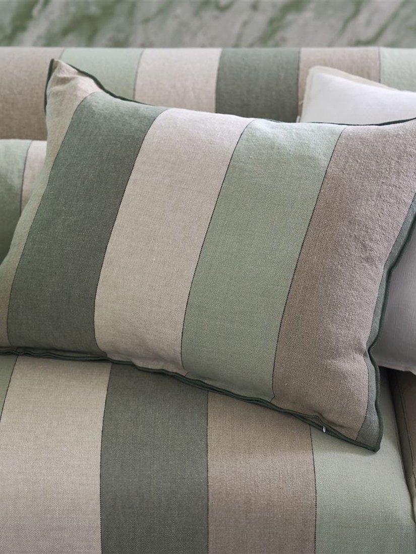 Designers Guild Brera Gessato linen furnishing fabric 140cm, imported from the UK