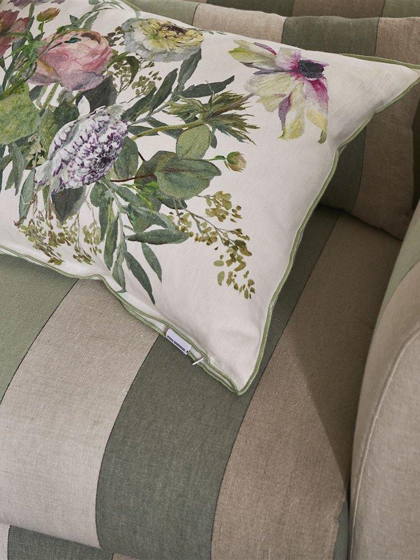 Designers Guild Brera Gessato linen furnishing fabric 140cm, imported from the UK