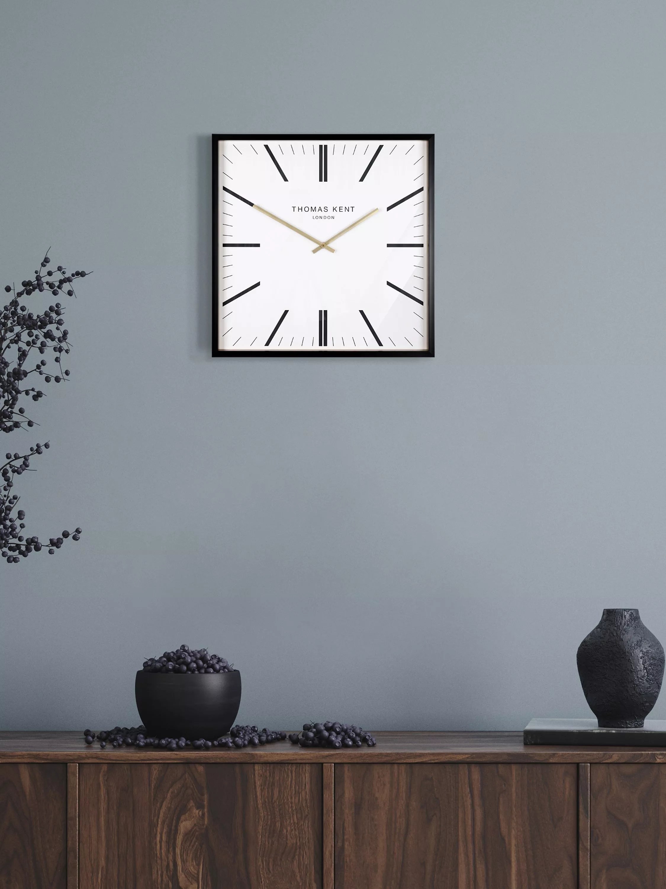 Thomas Kent Garrick square wall clock 40cm, imported from the UK