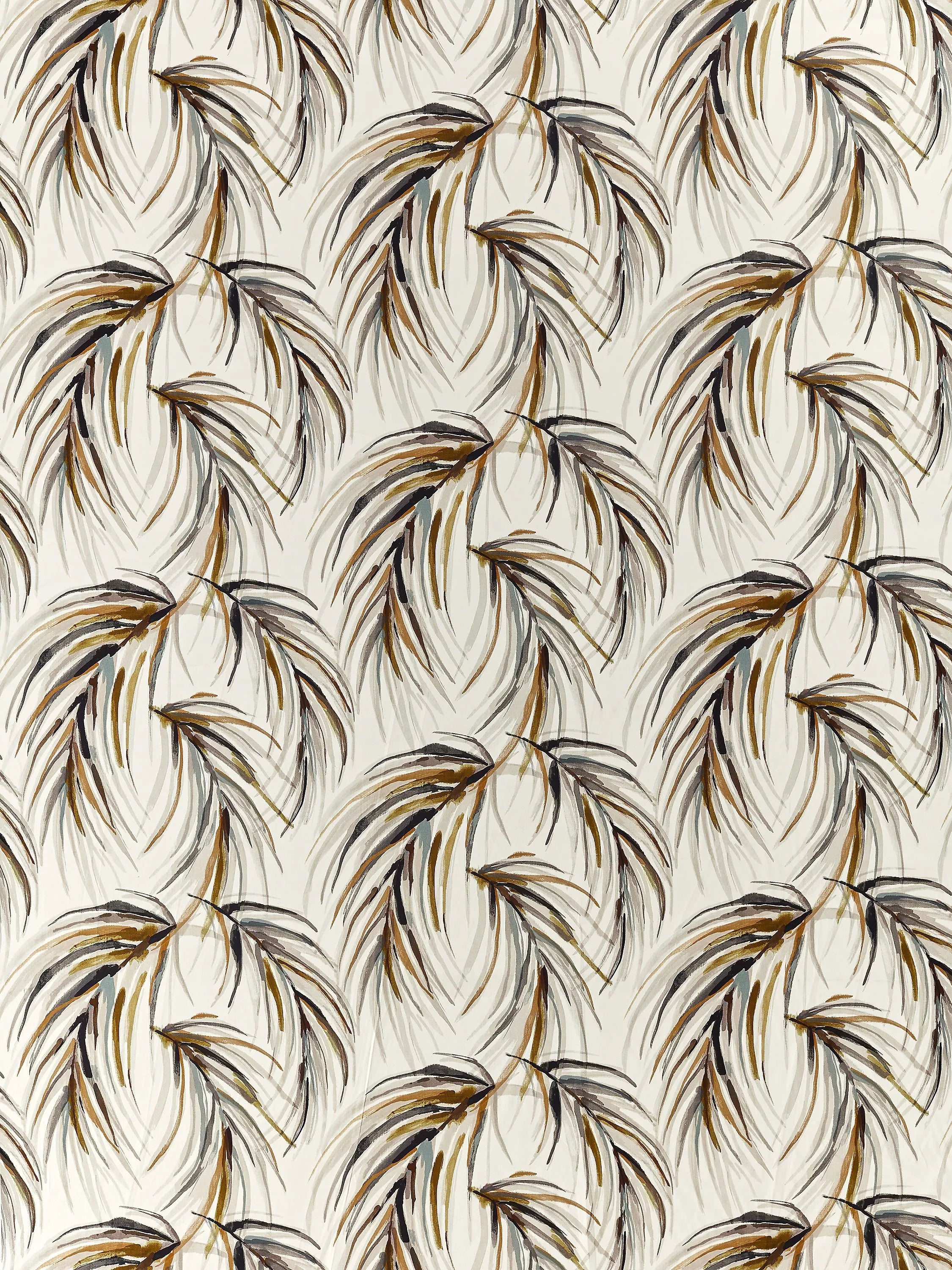 Harlequin Alvaro furnishing fabric cotton satin leaf pattern - British product