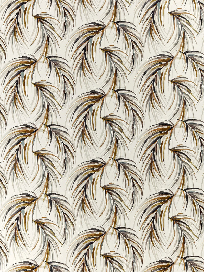 Harlequin Alvaro furnishing fabric cotton satin leaf pattern - British product