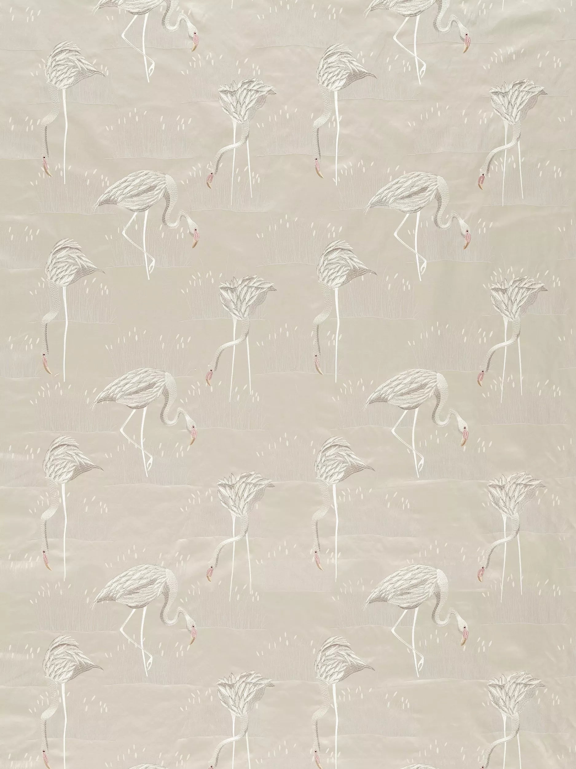 Harlequin Salinas flamingo embroidered furnishing fabric - British product