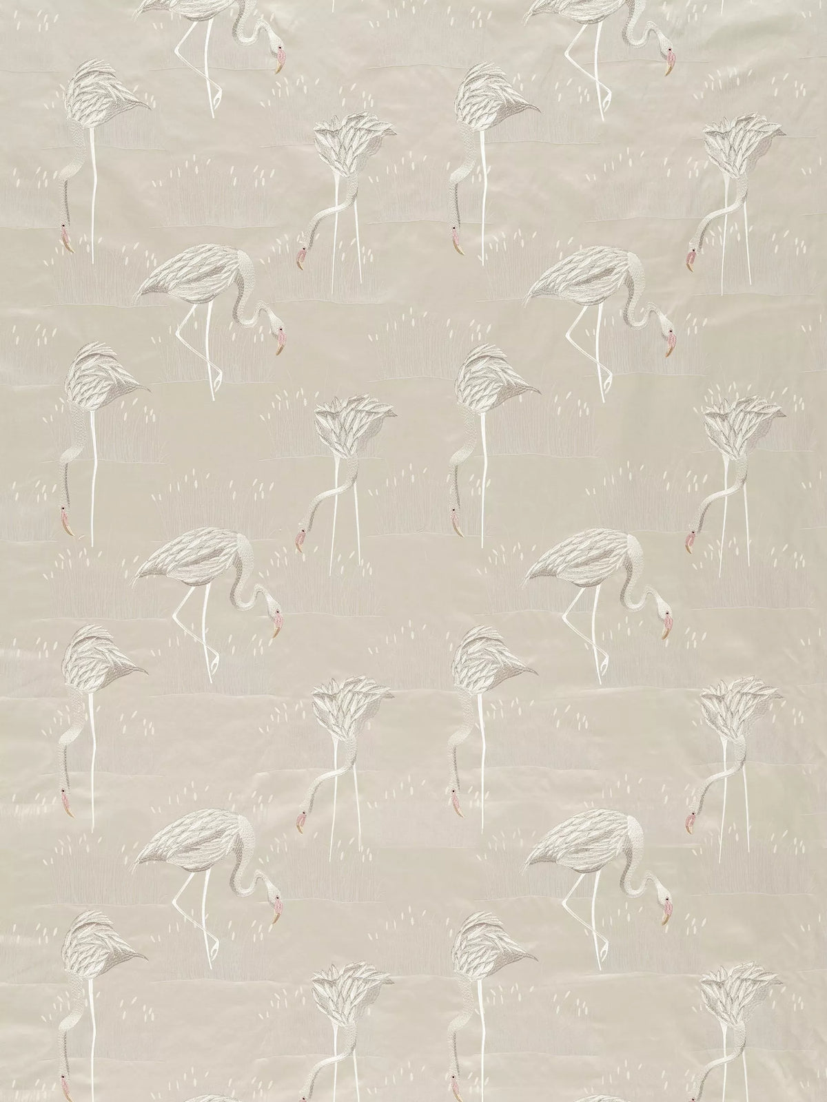 Harlequin Salinas flamingo embroidered furnishing fabric - British product