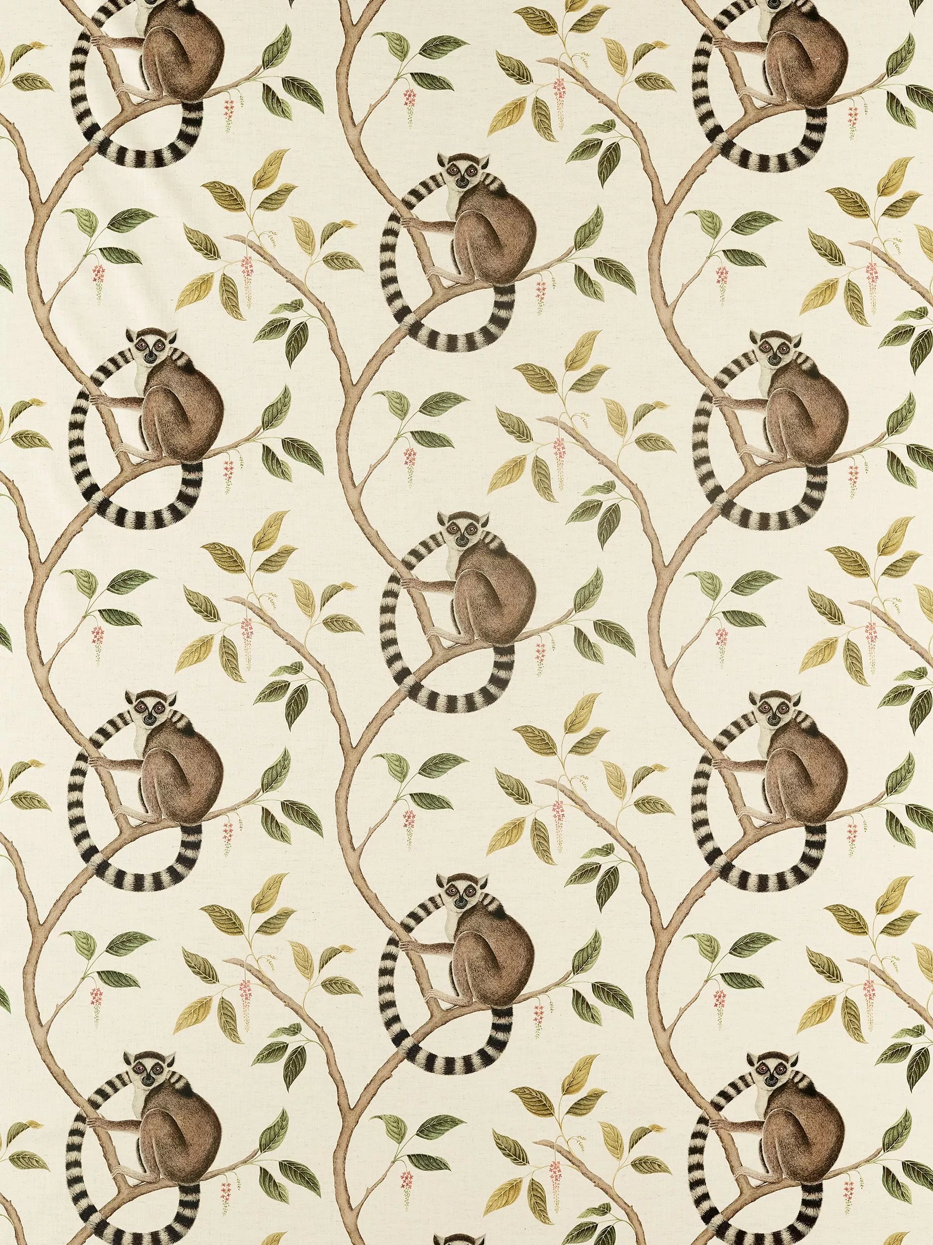 Sanderson Ringtailed Lemur furnishing fabric (British brand)