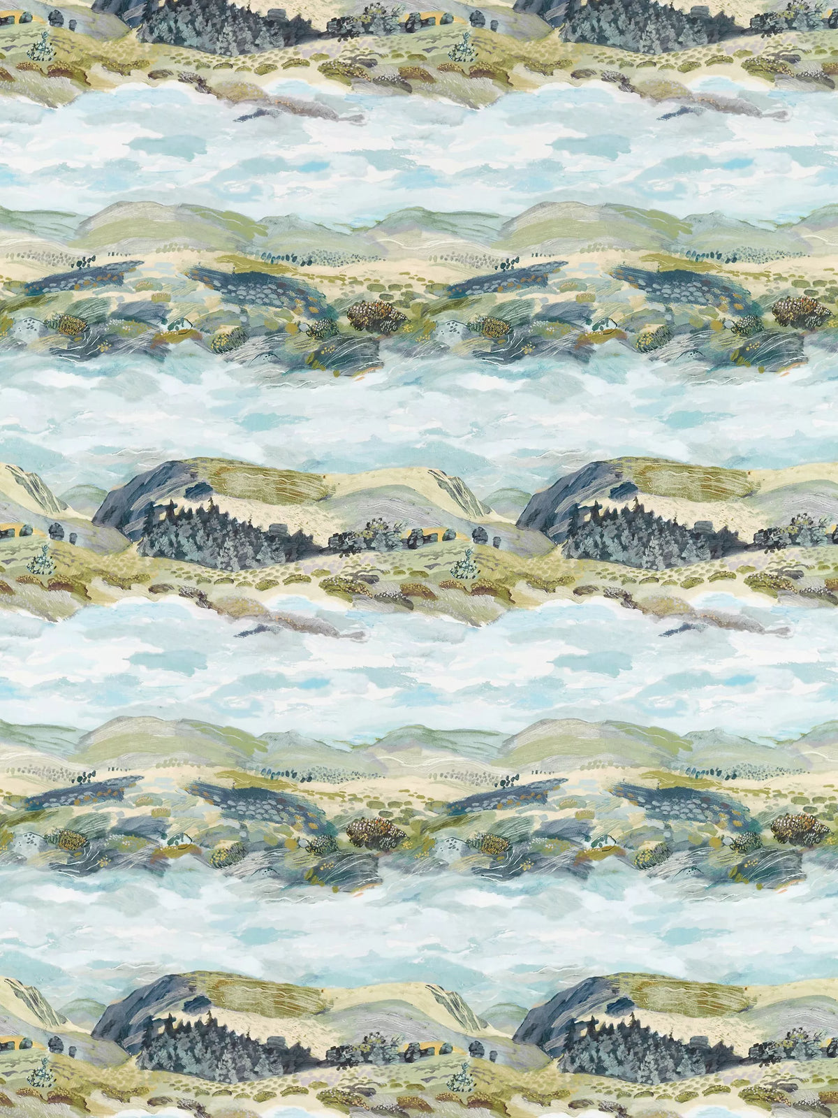 Sanderson Elysian furnishing fabric impressionist landscape (British brand)