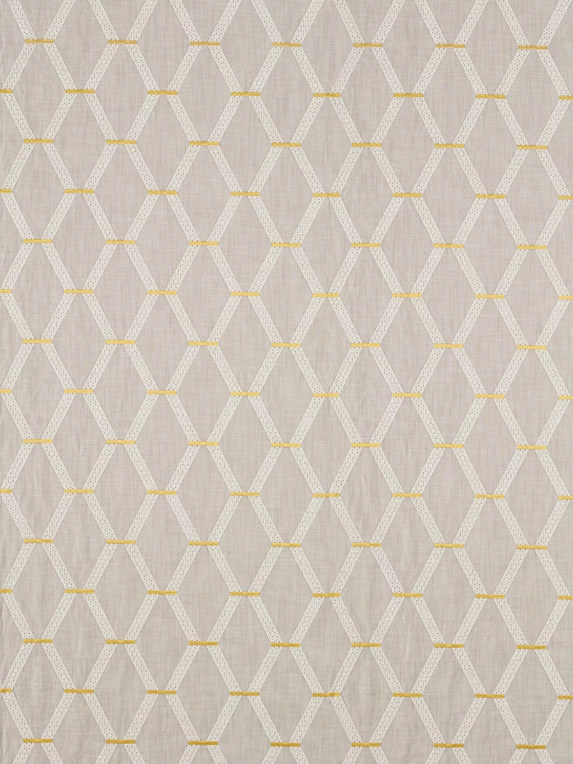 Sanderson Hemsby furnishing fabric geometric trellis design, imported from the UK