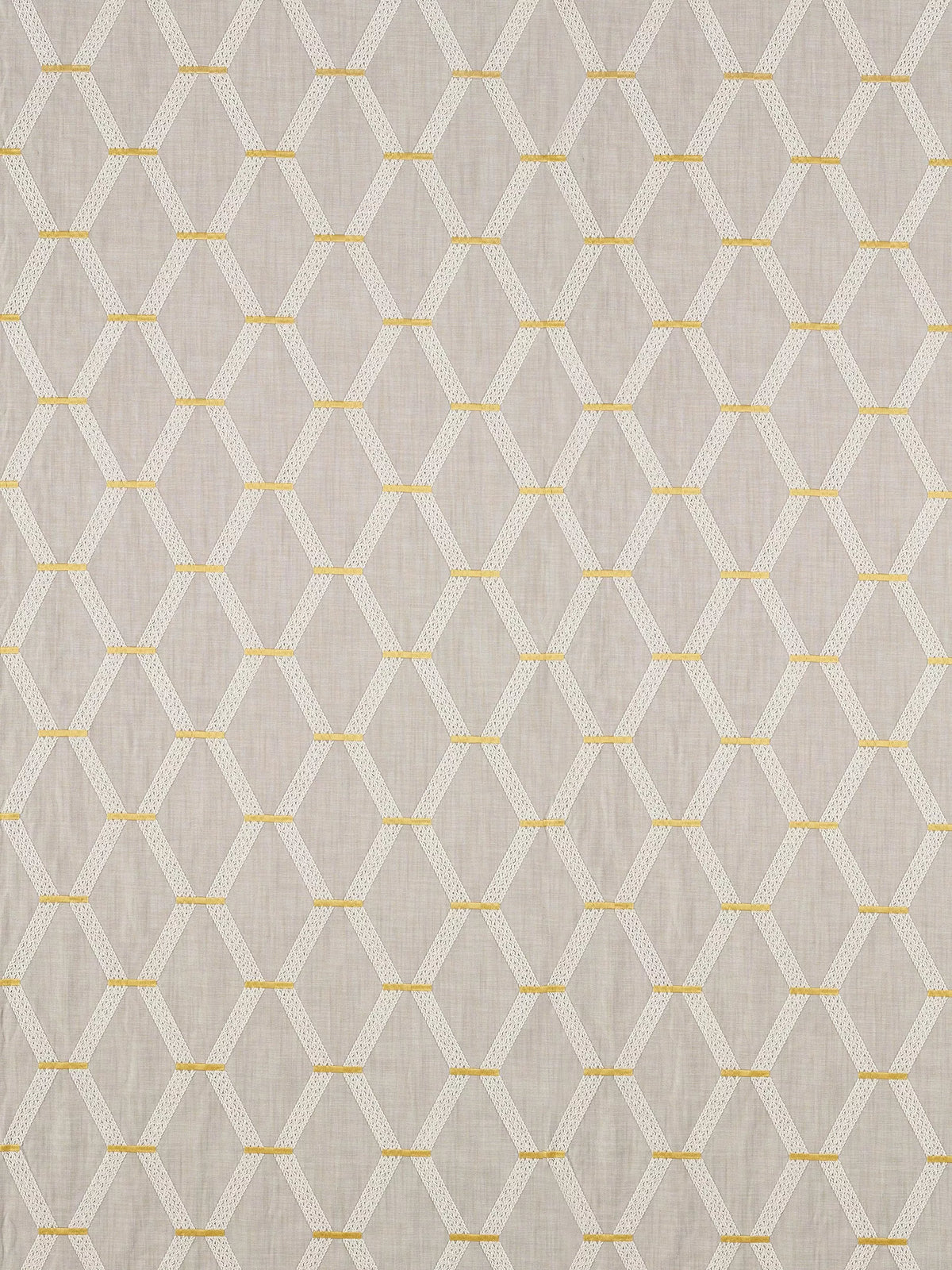 Sanderson Hemsby furnishing fabric geometric trellis design, imported from the UK