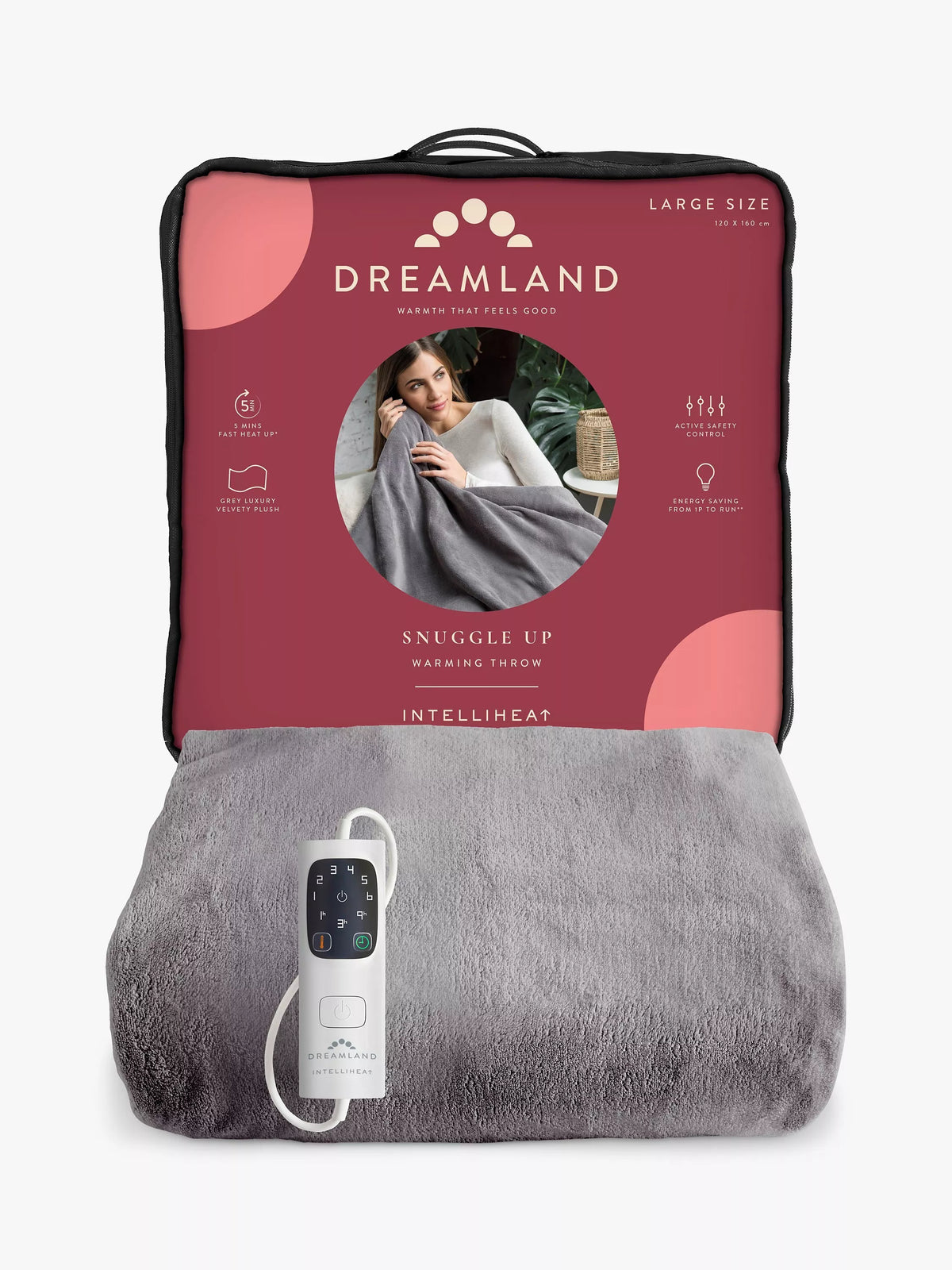 Dreamland Heated Throw 120x160cm - British product