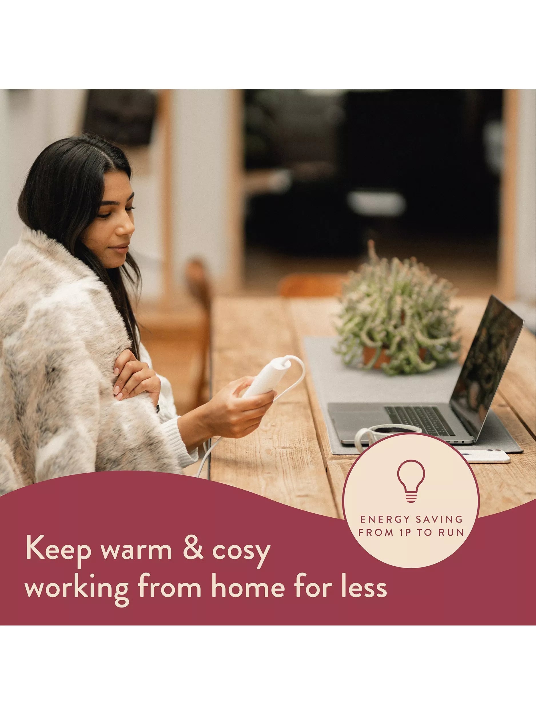 Dreamland heated faux fur throw with auto-shut off - British product