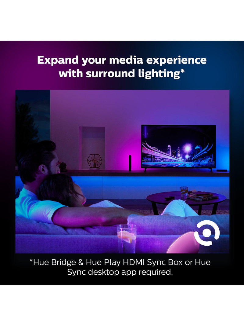 Philips Hue colour changing LED lightstrip 2m plus 1m extension (British brand)