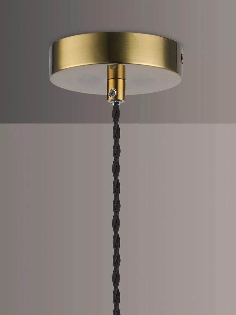 John Lewis ceiling light clear brass H14x14cm, imported from the UK