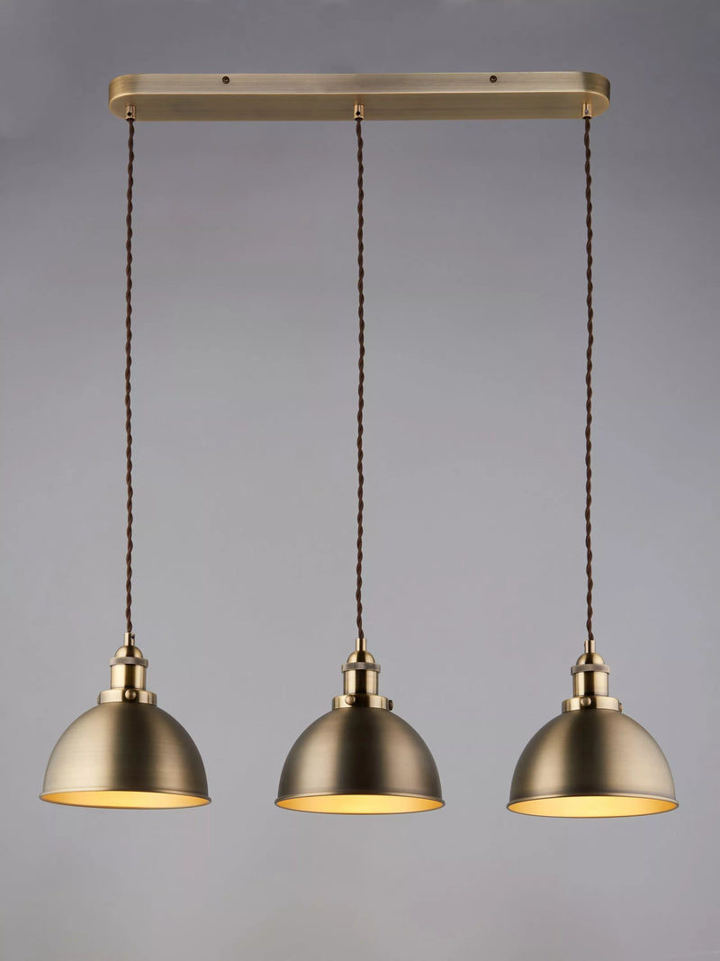 John Lewis Baldwin 3 Pendant Over Diner Ceiling Light