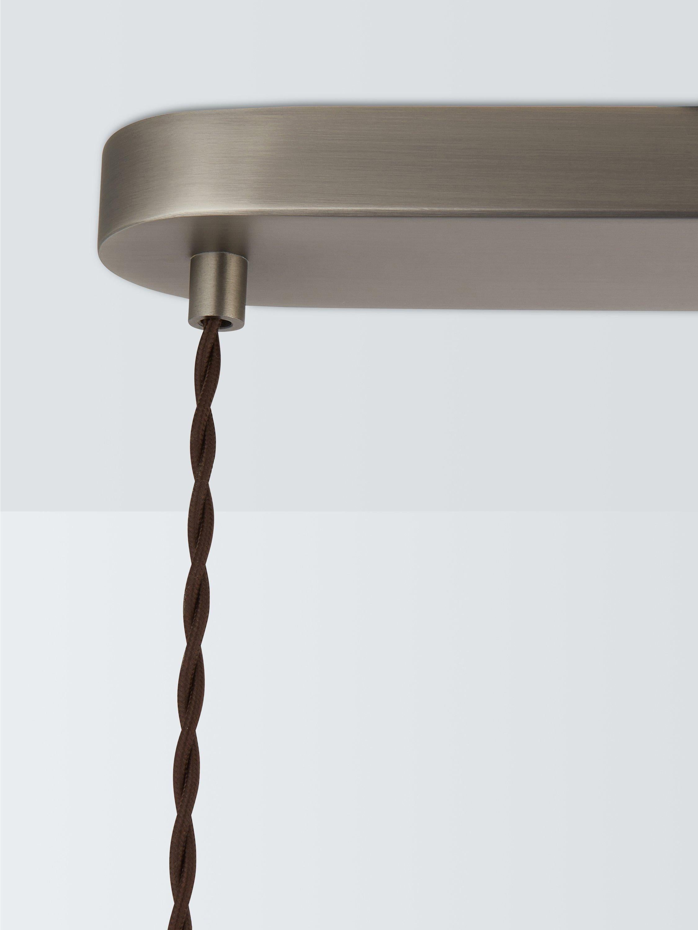 John Lewis Baldwin 3 pendant ceiling light with metallic finish - British product