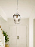 John Lewis glass lantern ceiling light clear antique brass, UK version
