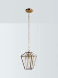 John Lewis glass lantern ceiling light clear antique brass, UK version