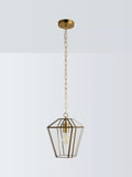John Lewis glass lantern ceiling light clear antique brass, UK version