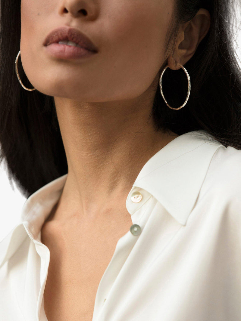 Monica Vinader large hoop earrings sterling silver - British product