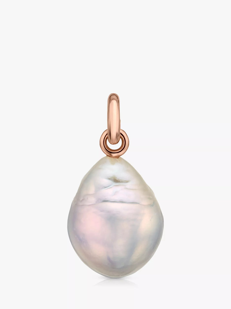Monica Vinader Nura Pearl Charm, rose gold vermeil - British product