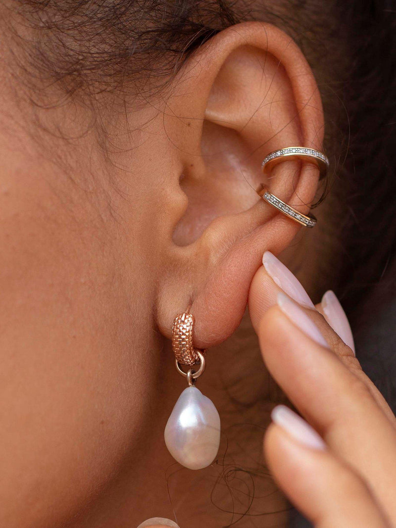 Monica Vinader Nura Pearl Charm, rose gold vermeil - British product