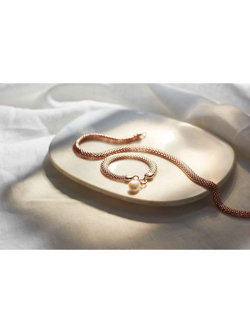 Monica Vinader Nura Pearl Charm, rose gold vermeil - British product
