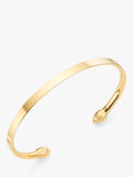 Monica Vinader Fiji Bud Open Cuff Gold, imported from the UK