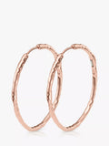 Monica Vinader MV Siren™ Muse Large Hoop Earrings, Rose Gold