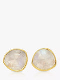 Monica Vinader MV Siren Onyx Gemstone Stud Earrings 9.5mm