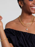 Monica Vinader Nura Pearl Charm, rose gold vermeil - British product