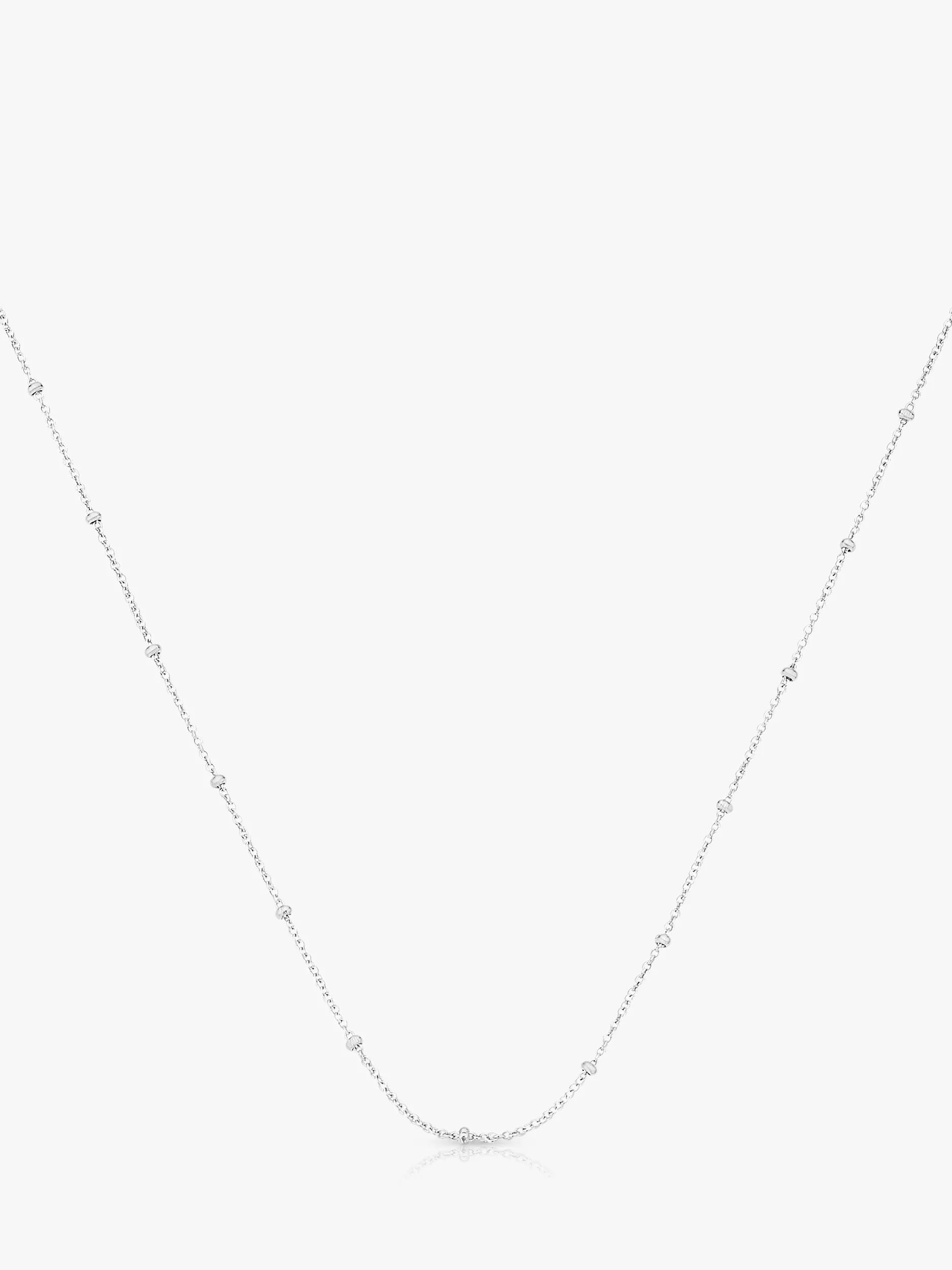 Monica Vinader beaded chain necklace in sterling silver 70cm - British product