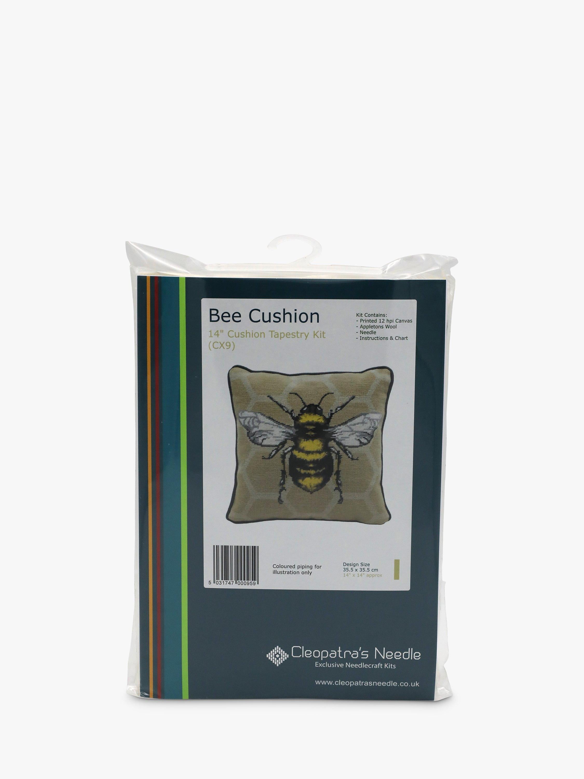 Cleopatra's Needle bee cushion tapestry kit (British brand)