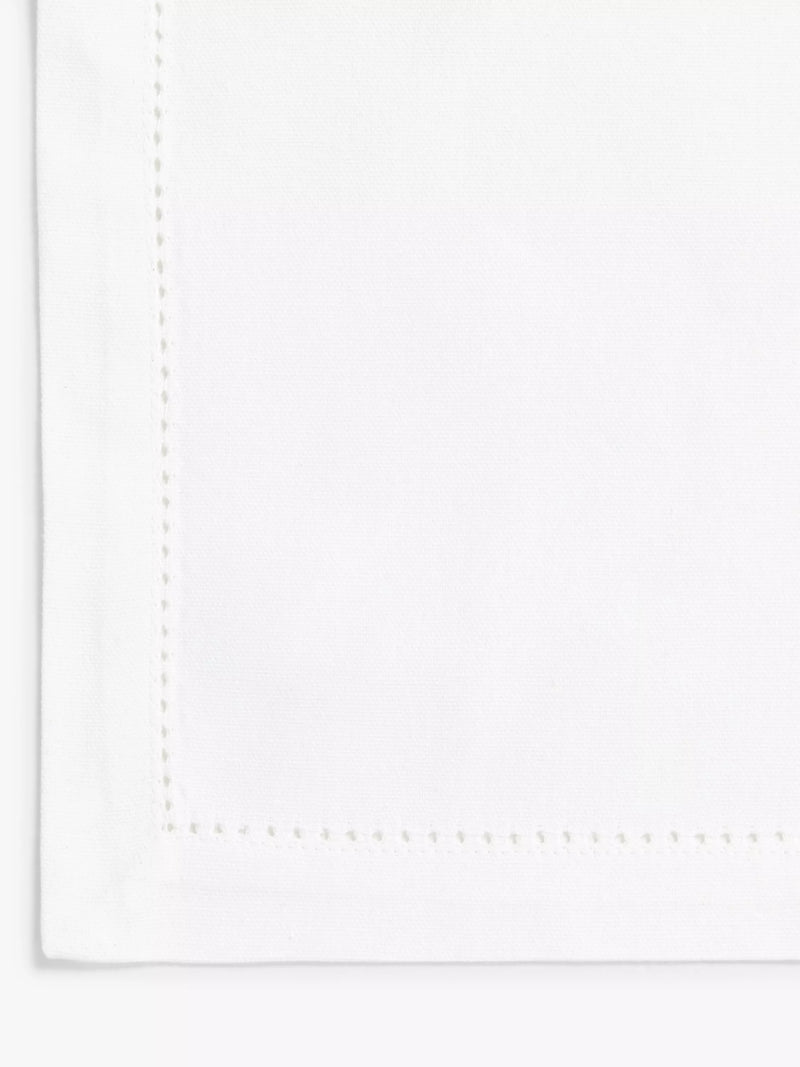 John Lewis Hem Stitch napkins white set of 4 (British brand)