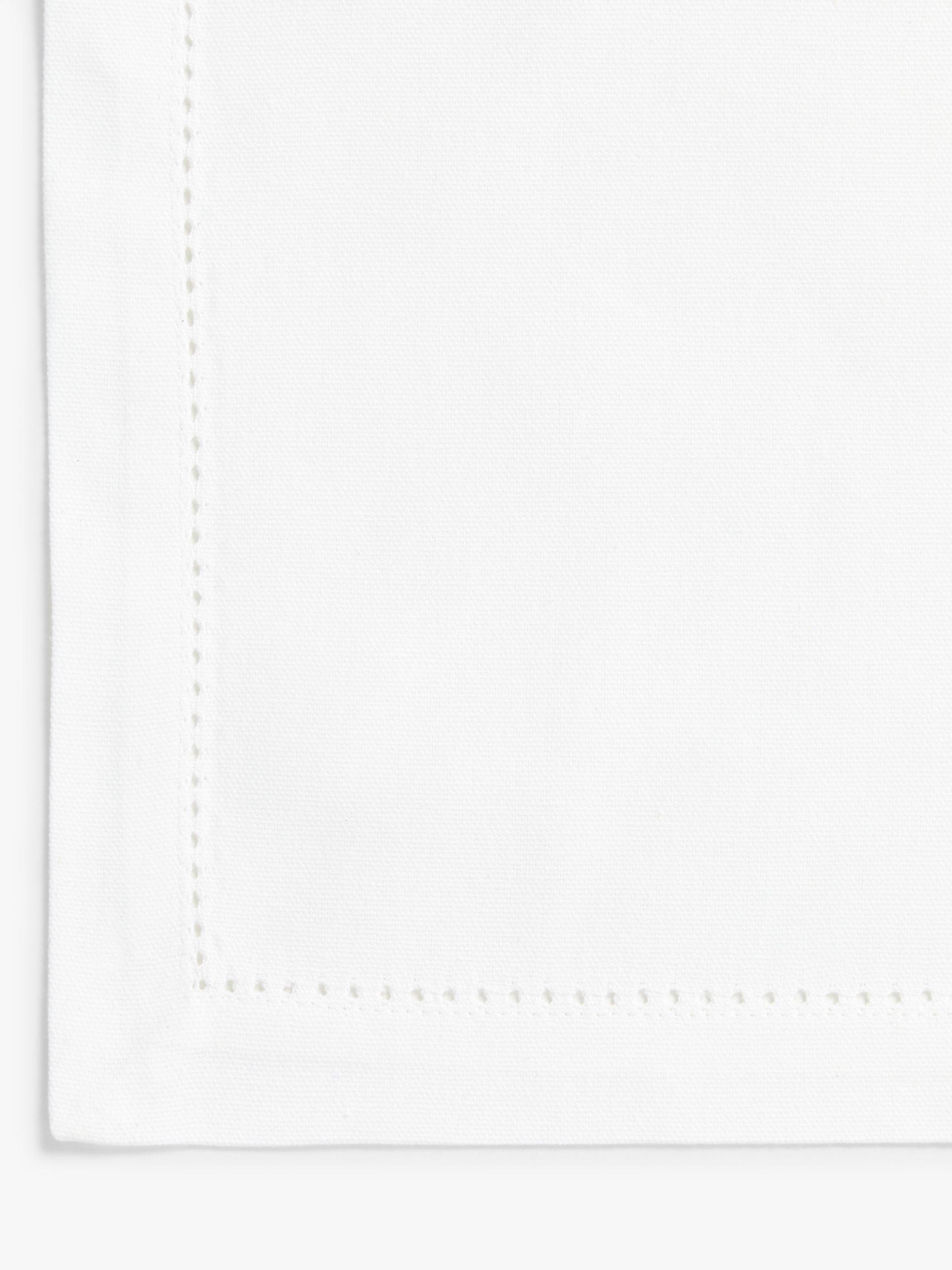 John Lewis Hem Stitch napkins white set of 4 (British brand)