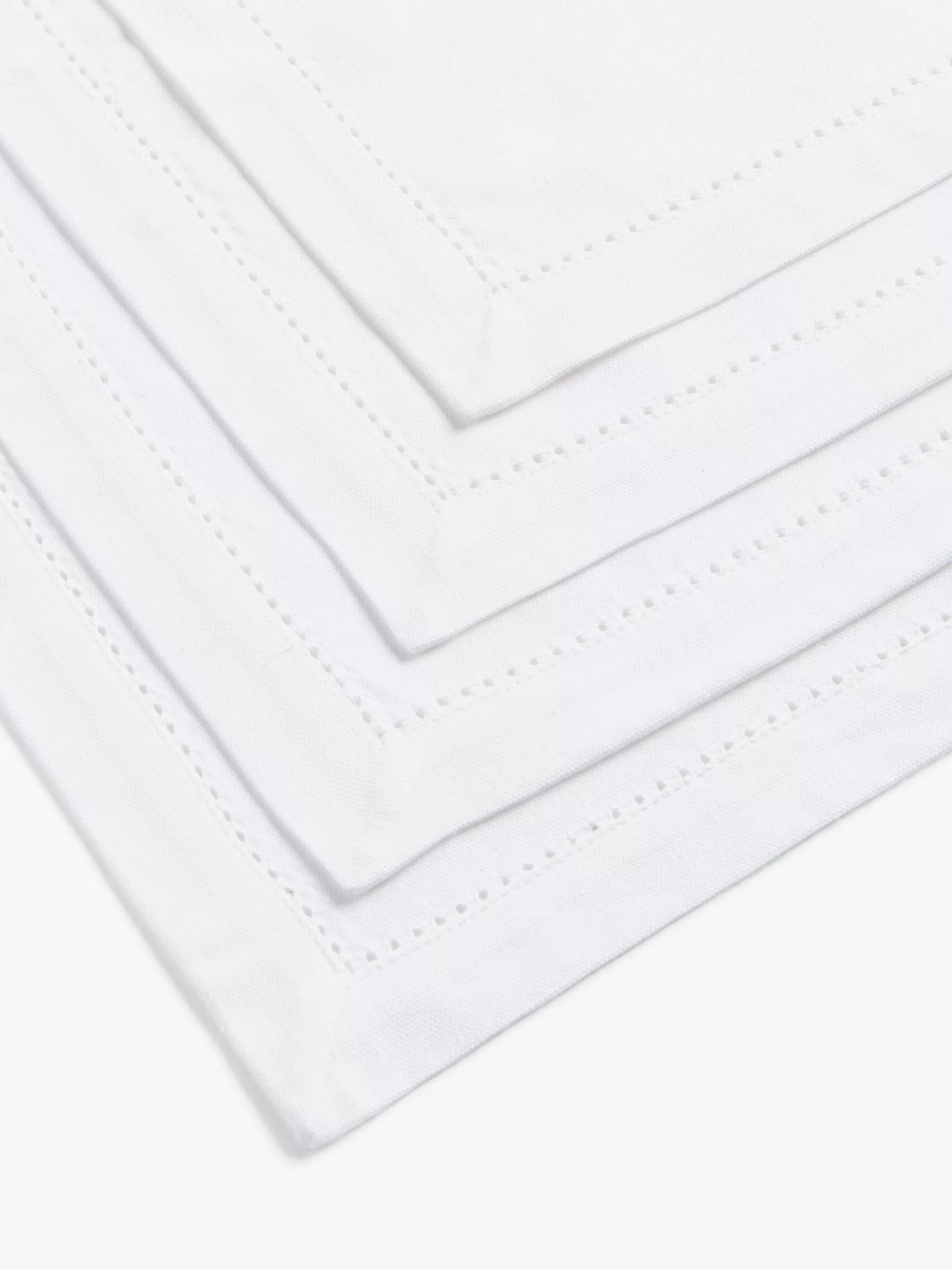 John Lewis Hem Stitch napkins white set of 4 (British brand)