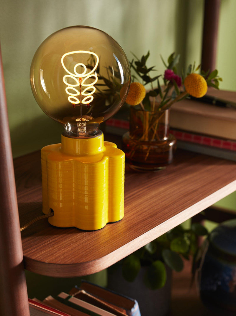 Orla Kiely ceramic table lamp with floral print (British brand)